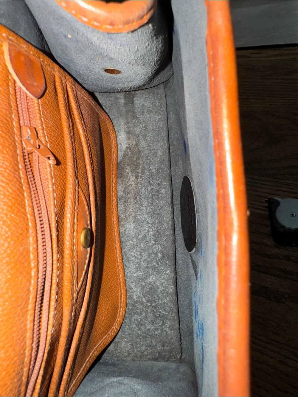 Dooney & Bourke Black and Brown Pebbled Leather Messenger Bag